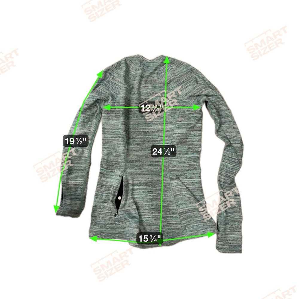 Lululemon Space Dye Camo Forage RunderfulWomen's Heathered Green Long Sleeve Top - Picture 6 of 8